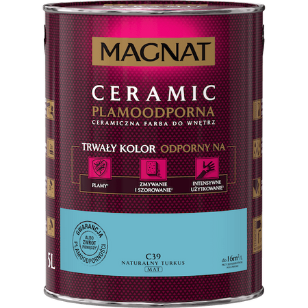 Farba MAGNAT CERAMIC Naturalny Turkus 2,5L