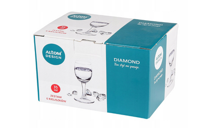 Komplet kieliszków do wódki Altom Design DIAMOND 6x35ml