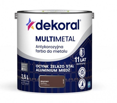 Farba do metalu DEKORAL Multimetal Brąz 2,5L 