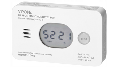 Czujnik czadu, dymu temperatury ORNO DC-6 85dB
