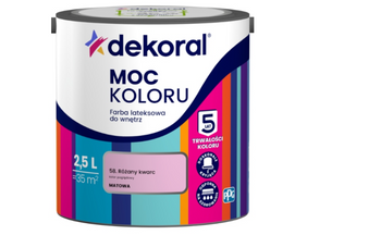 Farba lateksowa DEKORAL MOC KOLORU różany kwarc 2,5L