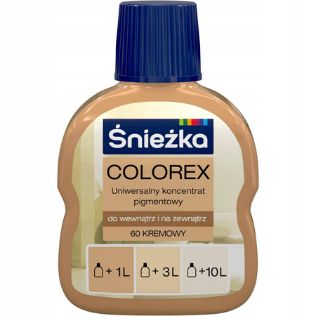 Pigment do farb ŚNIEŻKA COLOREX 60 Kremowy 100ml