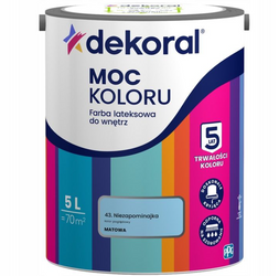 Farba lateksowa DEKORAL MOC KOLORU niezapominajka 5L