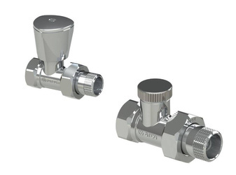 Zestaw zaworów grzejnikowych polerowanych prostych TEIDE PLUS ARCO 1/2GW