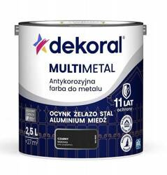 Farba do metalu DEKORAL Multimetal Czarny 2,5L