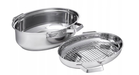 Brytfanna owalna AMBITION z rusztem nierdzewnym 34cm