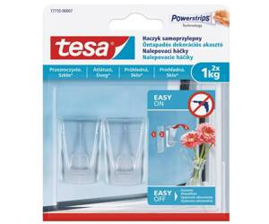 Haczyk samoprzylepny TESA Powerstrips 2szt x 1kg transparentny