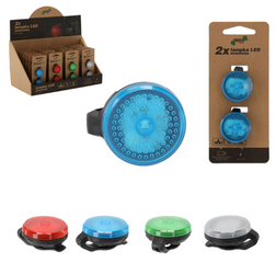 Komplet 2 lampek rowerowych LED różne kolory
