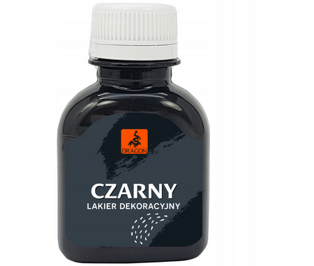 Lakier dekoracyjny DRAGON czarny 80ml