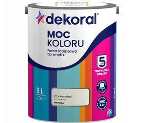 Farba lateksowa DEKORAL MOC KOLORU kwiat wiśni 5L