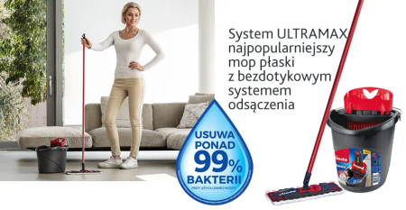 Zestaw VILEDA Ultramax BOX - mop płaski + wiadro