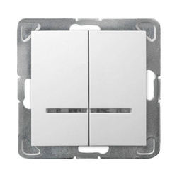 Łącznik świecznikowy OSPEL Impresja ŁP-2YS/m/00 biały