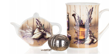 Kubek z zaparzaczem BANQUET LAVENDER 340ml