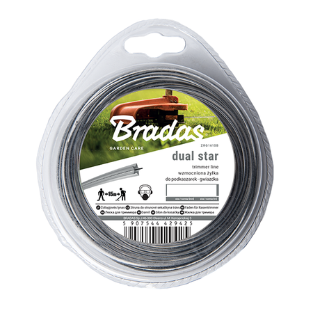 Żyłka RIPPER DUAL, gwiazdka  BRADAS 2,4mm x 15m ZRG2415B