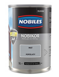 Podkład antykorozyjny do metalu NOBILES NOBIKOR popielaty matowa 1L