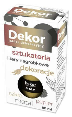 Lakier dekoracyjny DEKOR 80 ml ZŁOTY