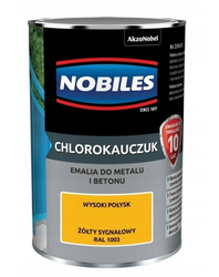 Farba chlorokauczukowa NOBILES żółty sygnałowy 0,9L 1003