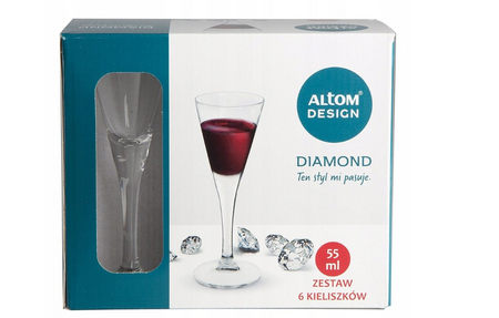 Komplet kieliszków do likieru Altom Design DIAMOND 6x55ml