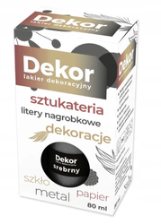 Lakier dekoracyjny DEKOR 80 ml SREBRNY