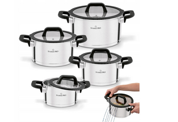 Komplet garnków STARKE PRO RIGOR 8elementy