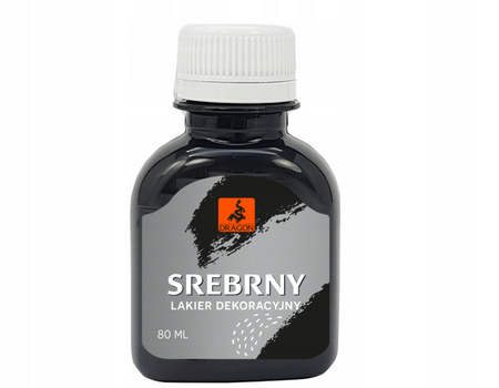 Lakier dekoracyjny DRAGON srebrny 80ml