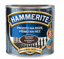 Farba HAMMERITE Prosto na rdzę brązowy młotkowy 0,25 L