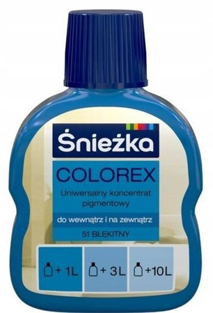 Pigment do farb ŚNIEŻKA COLOREX 51 Błękitny 100ml