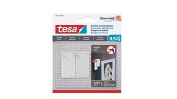 Gwóźdź samoprzylepny TESA do tapet i tynku 2szt x 0,5kg biały