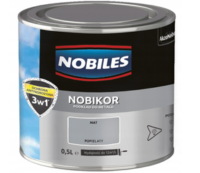 Farba podkładowa do metalu NOBILES NOBIKOR popielata matowa 0,5L