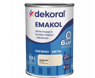 Farba olejno-alkidowa DEKORAL EMAKOL STRONG morelowy połysk 0,9L