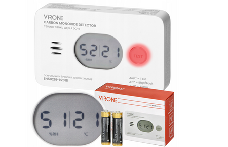 Czujnik czadu, dymu temperatury ORNO DC-6 85dB