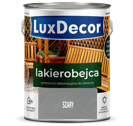 Lakierobejca do drewna LUXDECOR szary 2,2L