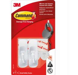 Haczyki małe COMMAND 2szt. 450g biały