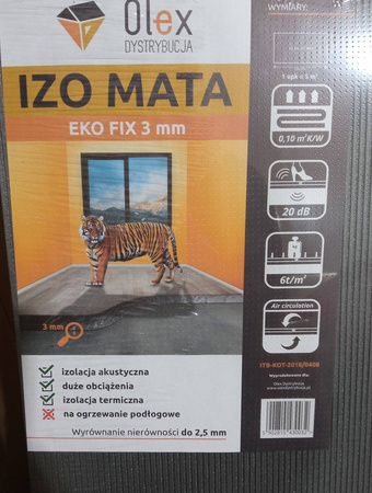 Podkład pod panele IZO MATA EKO FIX 3mm 5m2