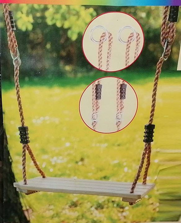 Huśtawka ogrodowa dla dzieci drewniana GREENMILL 40x16 x1,2cm