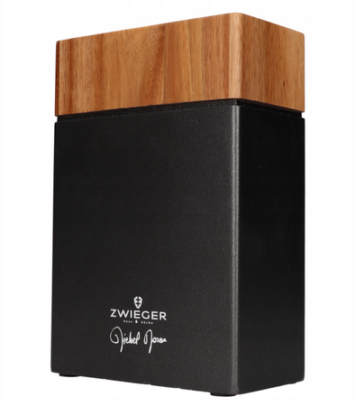 Blok akacjowy z zestawem noży ZWIEGER Darque 5 noży