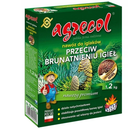 Nawóz do iglaków przeciwko brunatnieniu igieł Agrecol granulat 1,2 kg