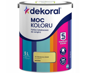 Farba lateksowa DEKORAL MOC KOLORU żółty słoneczny 5L