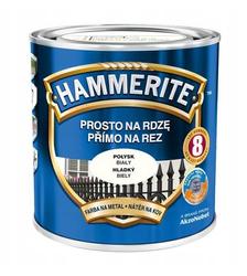 Farba HAMMERITE Prosto na rdzę biały połysk 0,25 L