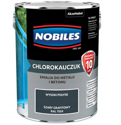 Farba chlorokauczukowa NOBILES szary grafitowy 5L 7024