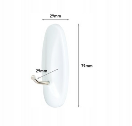 Haczyk średni z metalowym uchwytem COMMAND 2szt. 1kg