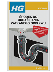 Środek do udrażniania zatkanego odpływu HG