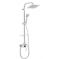 Zestaw prysznicowy z deszczownicą Ferro ALGEO SQUAR BAQ7U NP74