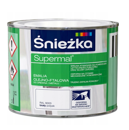 Farba ŚNIEŻKA SUPERMAL biały 0,2L