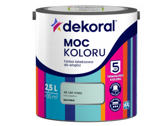 Farba lateksowa DEKORAL MOC KOLORU liść mięty 2,5L