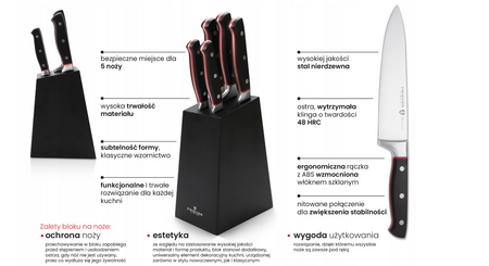 Zestaw 5 noży w bloku ZWIEGER KLASSIKER 6 elementów