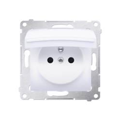 Gniazdo z przesłonami i uszczelką SIMON 54 Premium DGZ1BZ.01/11 biały