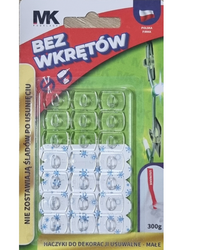 Haczyki do dekoracji MK samoprzylepne 20szt.