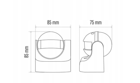Czujnik ruchu EMOS PIR 1200W czarny