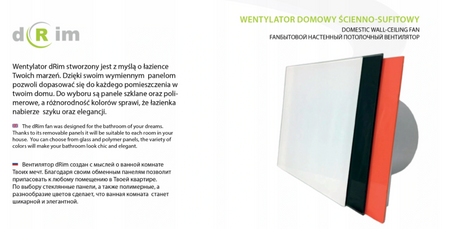 Wentylator łazienkowy airRoxy dRim Ø100 TS BB Wyłącznik Czasowy